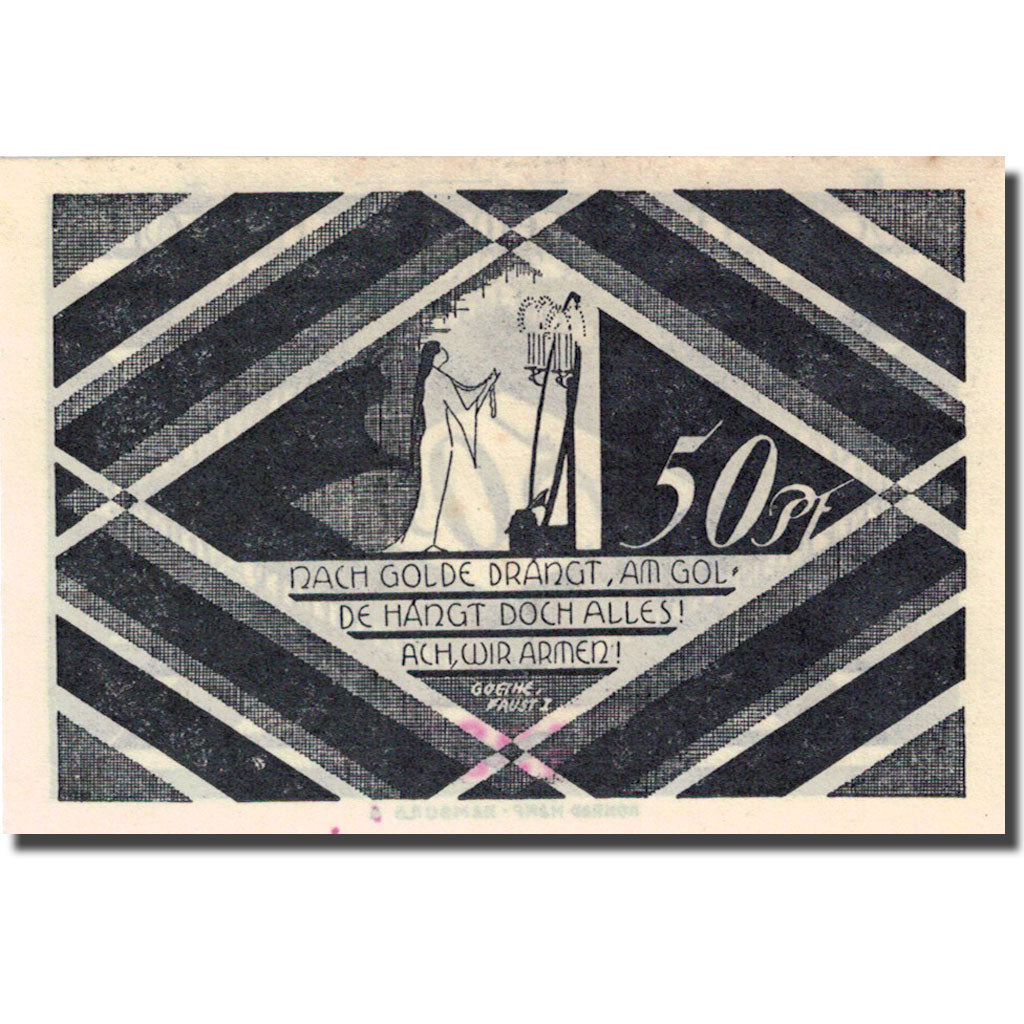Banknote, Germany, Hasloh, 50 Pfennig, personnage 1, 1921, UNC(63), Mehl:584.1