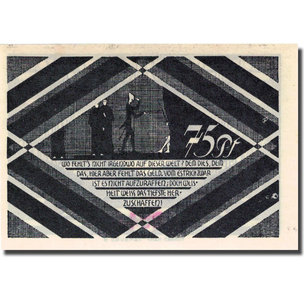 Banknote, Germany, Hasloh, 75 Pfennig, personnage 1, 1921, UNC(63), Mehl:584.1