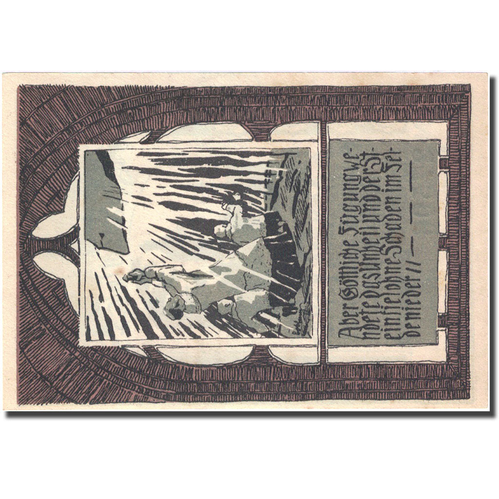 Banknote, Germany, Recklinghausen, 50 Pfennig, personnage 4 UNC(63) Mehl 1103.1