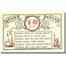 Banconote, Germania, Melle, 10 Pfennig, personnage, 1921, SPL, Mehl:879.1