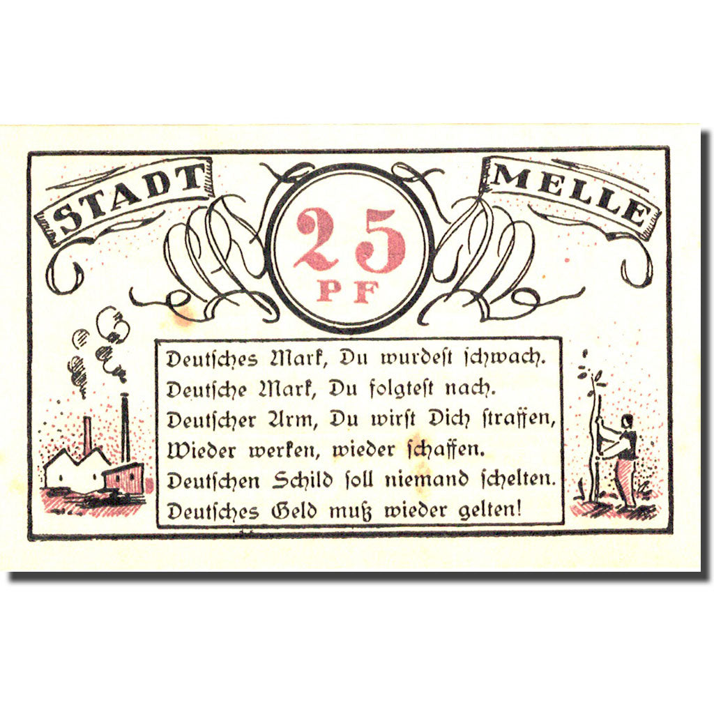 Banknote, Germany, Melle, 25 Pfennig, valeur faciale, 1921, UNC(63), Mehl:879.1