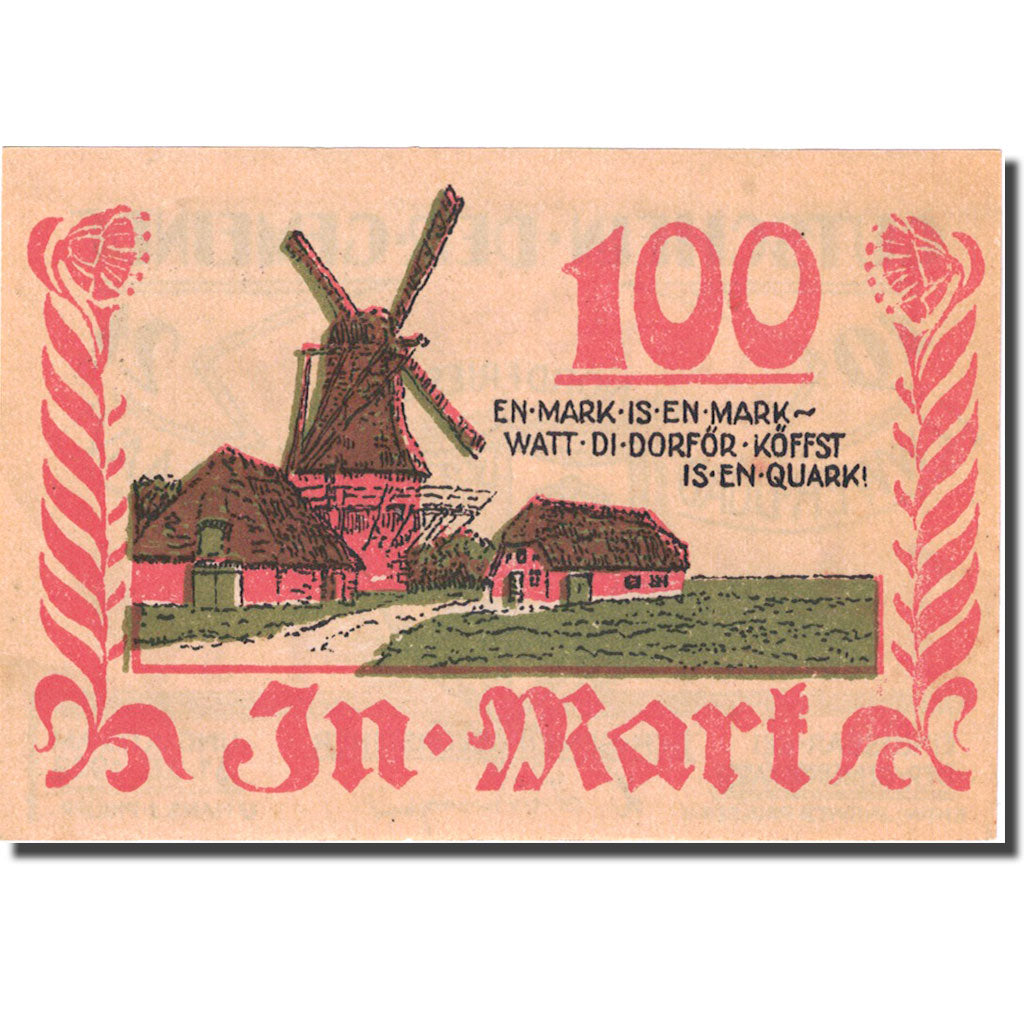 Banknote, Germany, Bordelum, 1 Mark, moulin 1922, 1922-03-31, UNC(63) Mehl 143.1