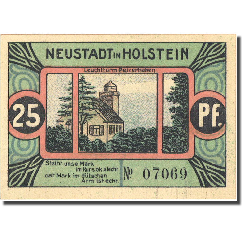Banknote, Germany, Holstein, 25 Pfennig, personnage 2, 1921 UNC(63) Mehl 963