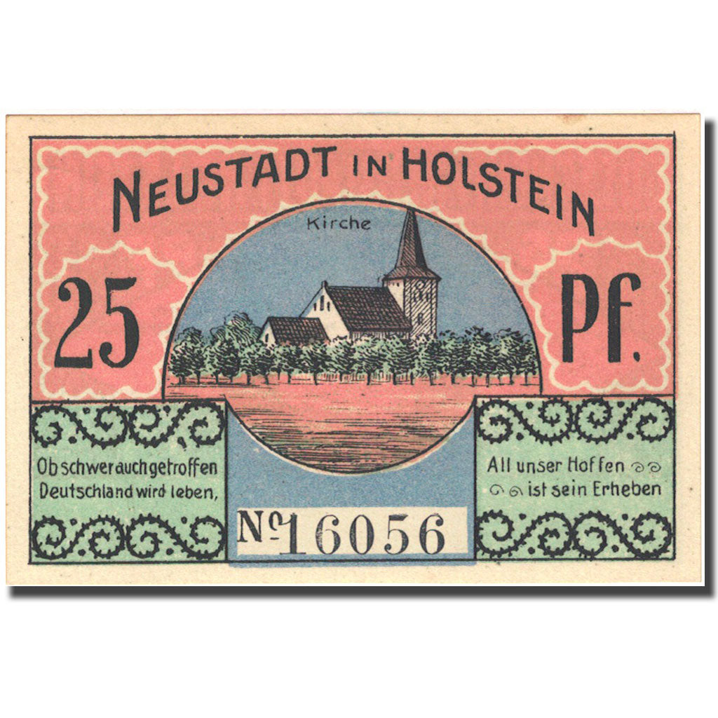 Banknote, Germany, Holstein, 25 Pfennig, personnage 3, 1921 UNC(63) Mehl 963