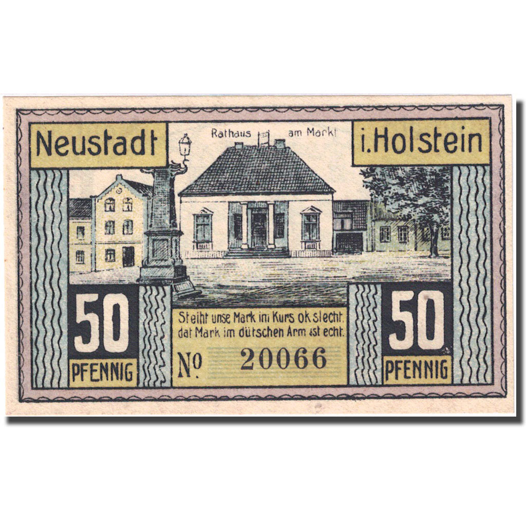 Banconote, Germania, Holstein, 50 Pfennig, personnage 5, 1921 SPL Mehl 963.2a
