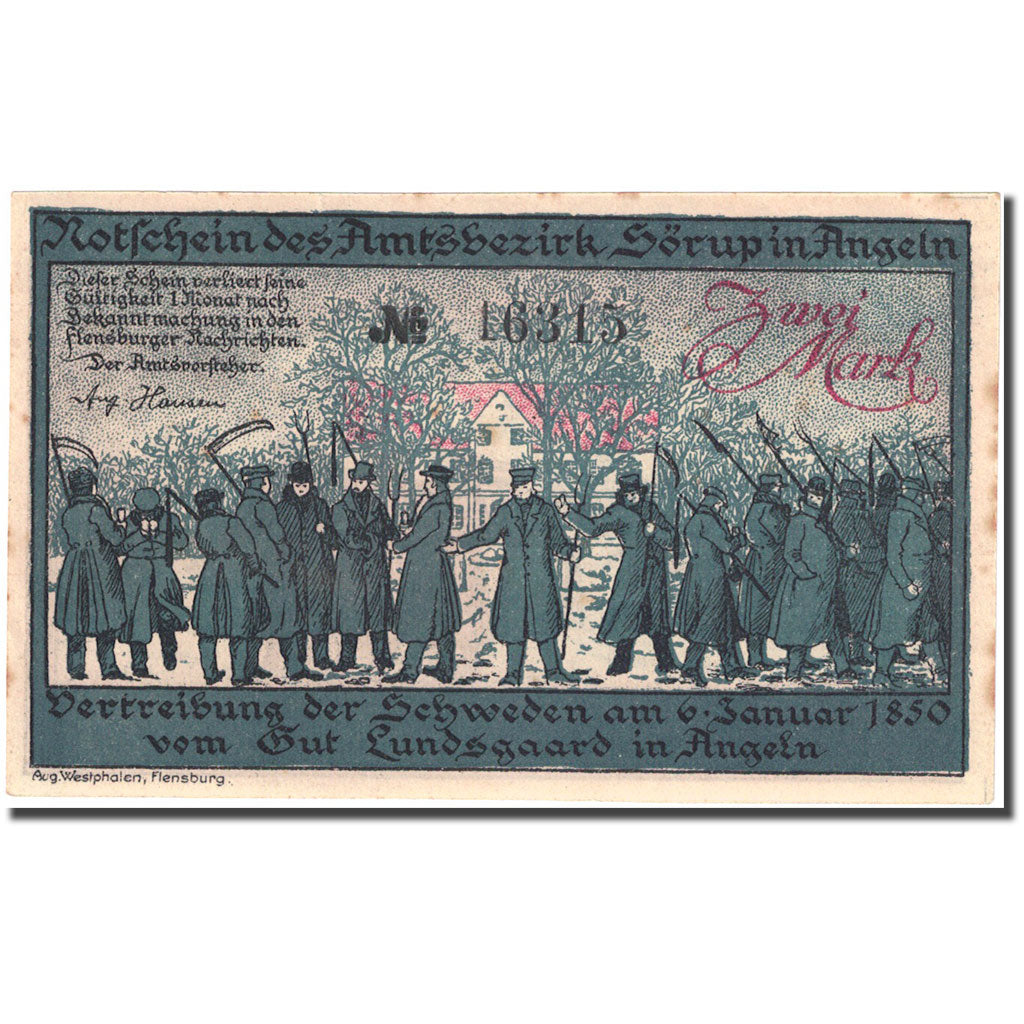 Banconote, Germania, Sörup, 2 Mark, personnage, 1920, SPL-, Mehl:1231.2a