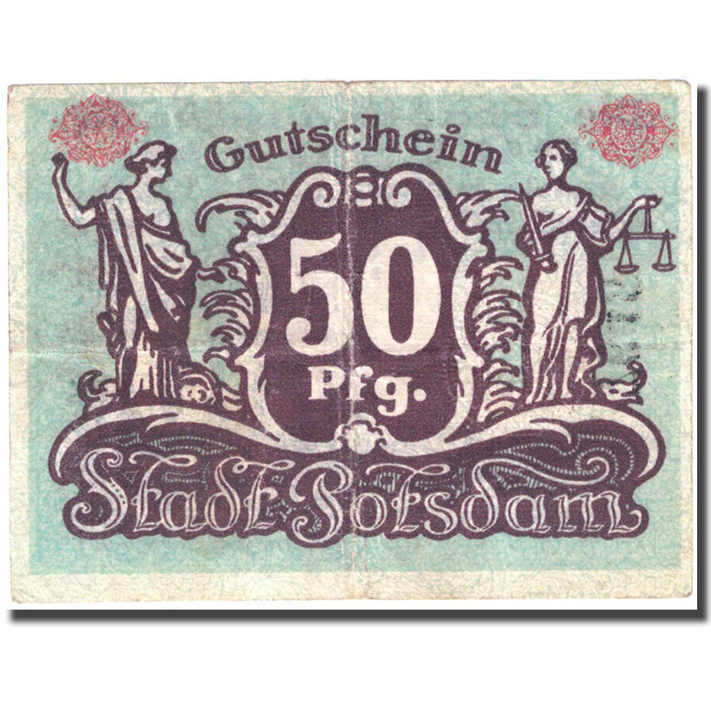 Banknote, Germany, Potsdam, 50 Pfennig, Blason 1920-07-15 VF(20-25) Mehl P33.3a