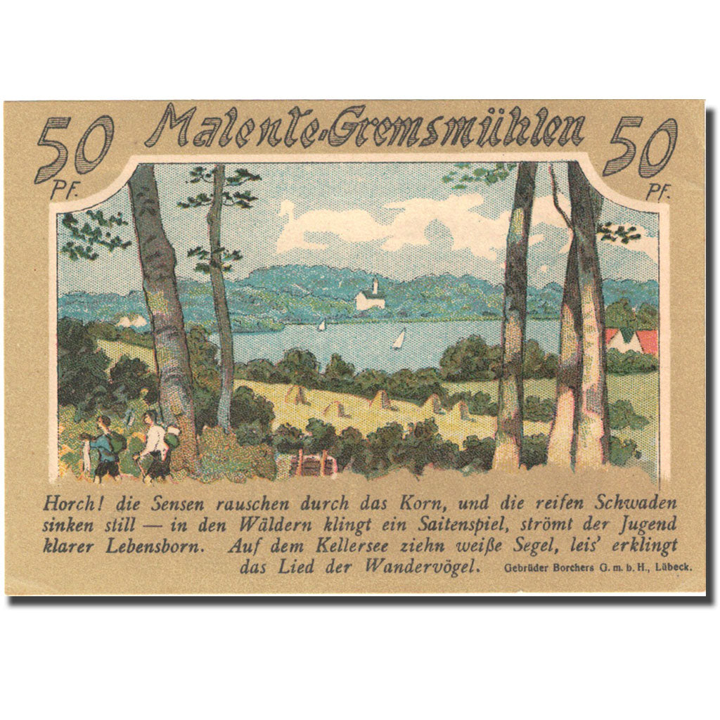 Banknote, Germany, Malente, 50 Pfennig, Forêt 1921-06-01, UNC(63) Mehl 864.3