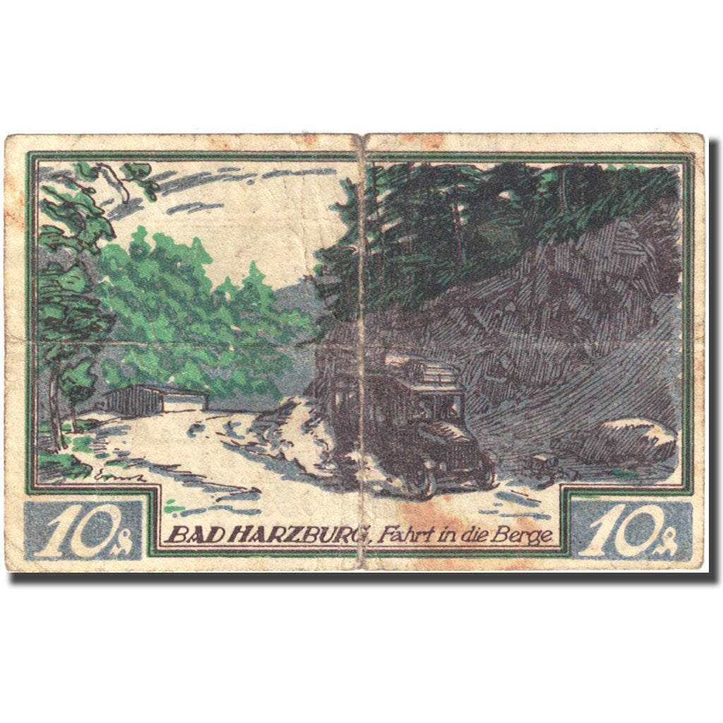 Banknote, Germany, Braunschweig, 10 Pfennig, Forêt, 1921 VF(20-25) Mehl BRS 22a