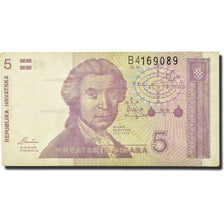 Banknote, Croatia, 5 Dinara, 1991-1993, 1991-10-08, KM:17a, EF(40-45)