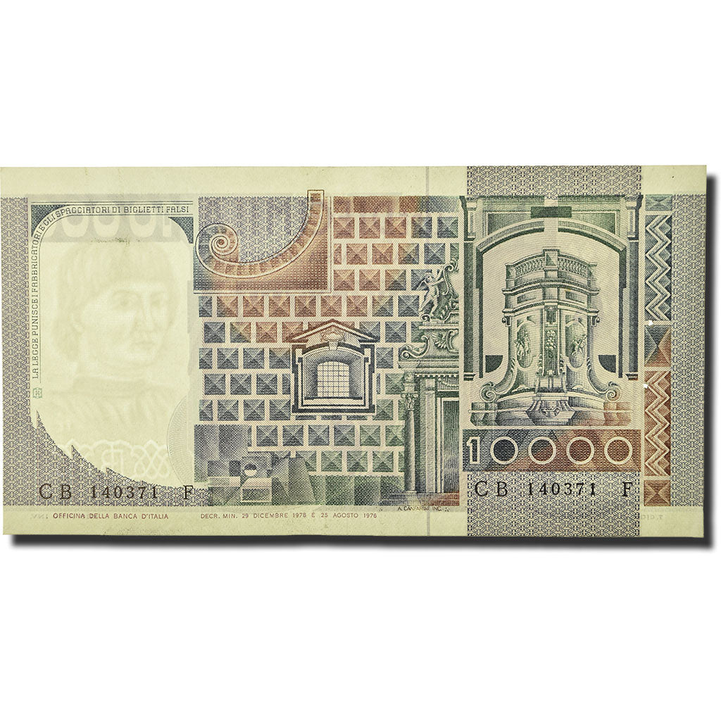 Banknote, Italy, 10,000 Lire, 1978, 1978-12-29, KM:106a, AU(55-58)