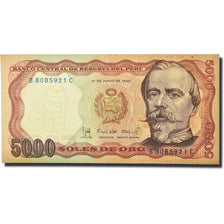 Banknote, Peru, 5000 Soles De Oro, 1975, 1985-06-21, KM:117c, UNC(60-62)