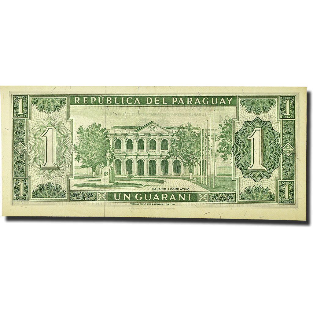 Nota, Paraguai, 1 Guarani, 1952, 1952, KM:193b, AU(55-58)