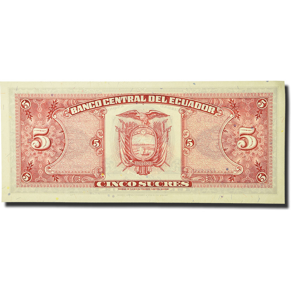 Banknote, Ecuador, 5 Sucres, 1984-1988, 1988-11-22, KM:120A, UNC(65-70)