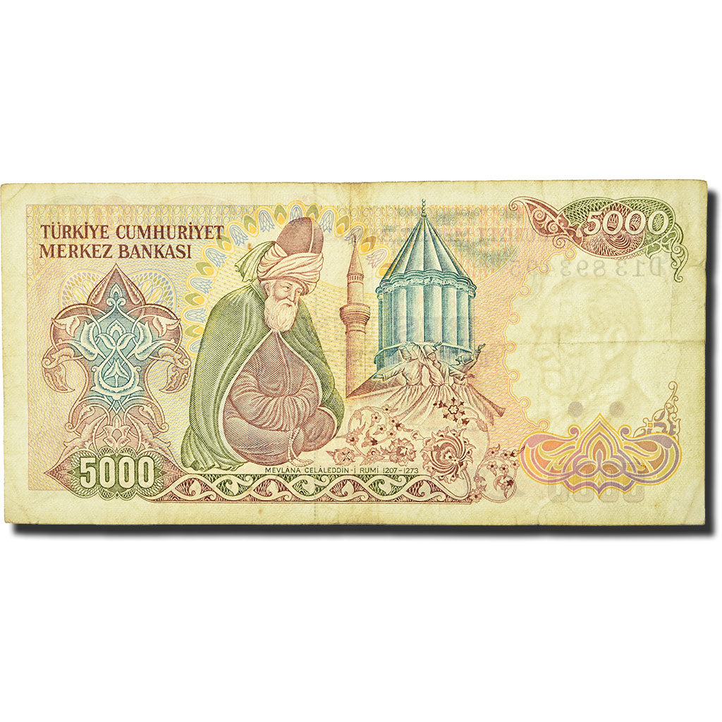 Geldschein, Türkei, 5000 Lira, 1984-1997, 1985, KM:197, S+