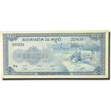 Banknote, Cambodia, 100 Riels, 1962-1963, 1972, KM:13b, AU(55-58)