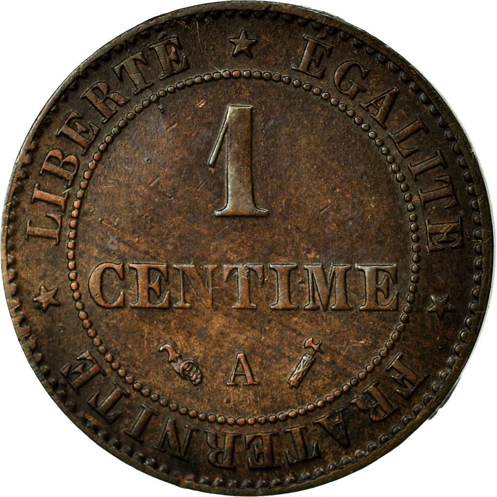 Münze, Frankreich, Cérès, Centime, 1891, Paris, VZ, Bronze, KM:826.1