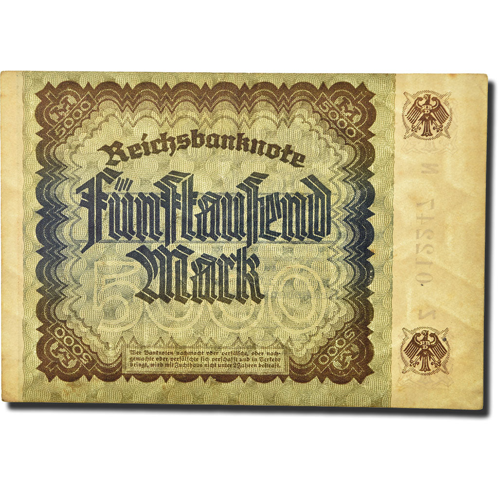Billete, 5000 Mark, 1922, Alemania, 1922-12-02, KM:81d, MBC+