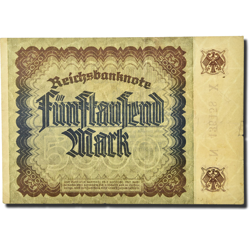 Billete, 5000 Mark, 1922, Alemania, 1922-12-02, KM:81c, BC+