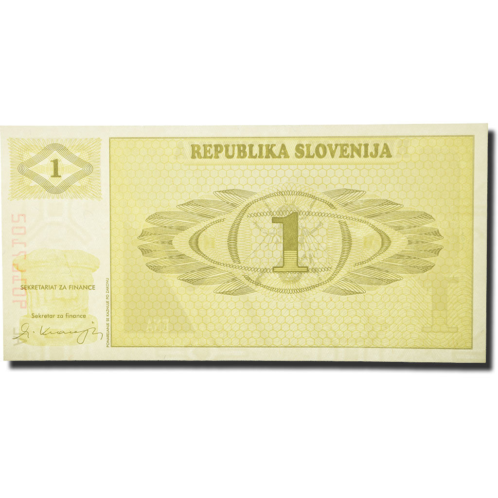 Banconote, Slovenia, 1 (Tolar), 1990-1992, 1990, KM:1a, SPL+