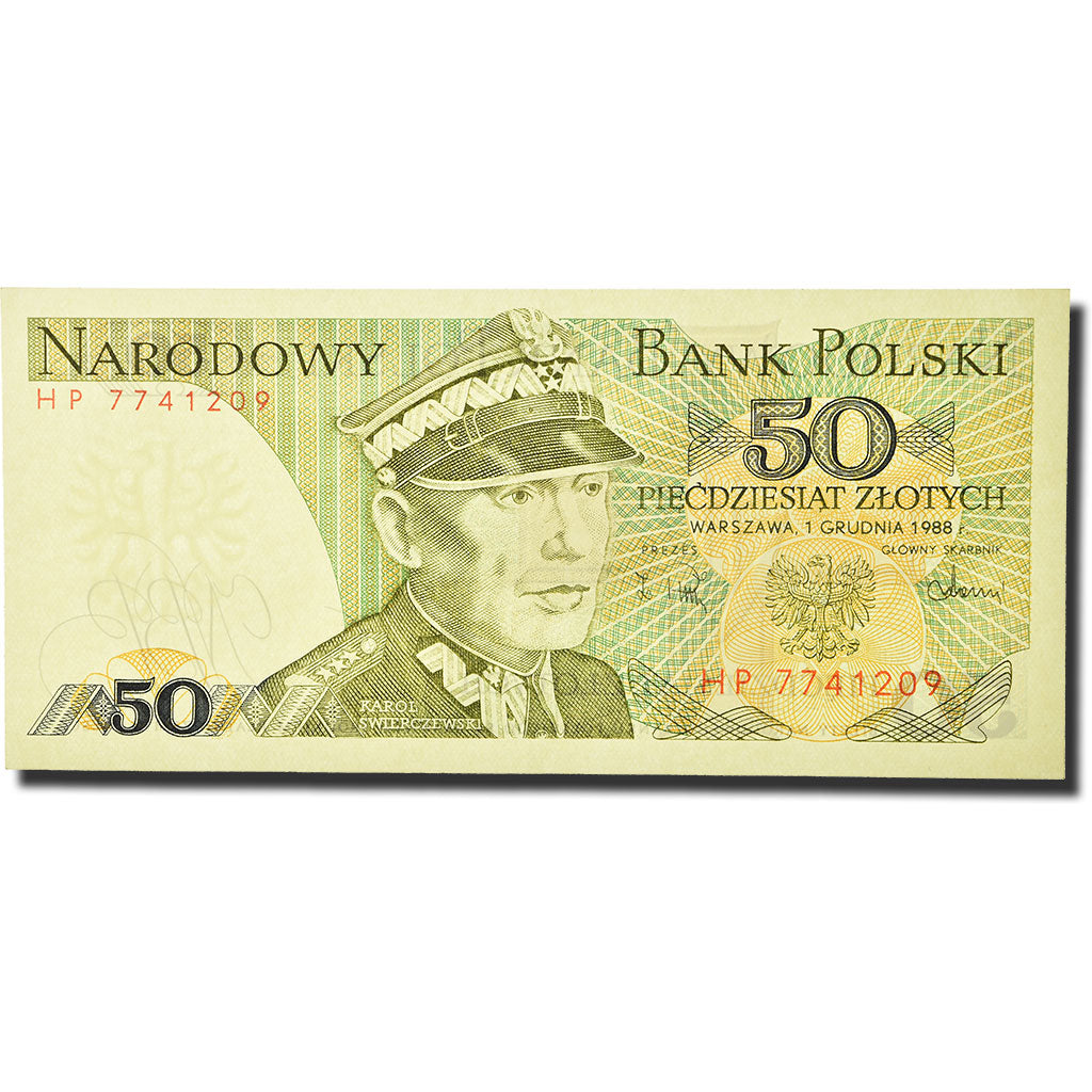 Biljet, Polen, 50 Zlotych, 1974-1976, 1988-12-01, KM:142c, SUP