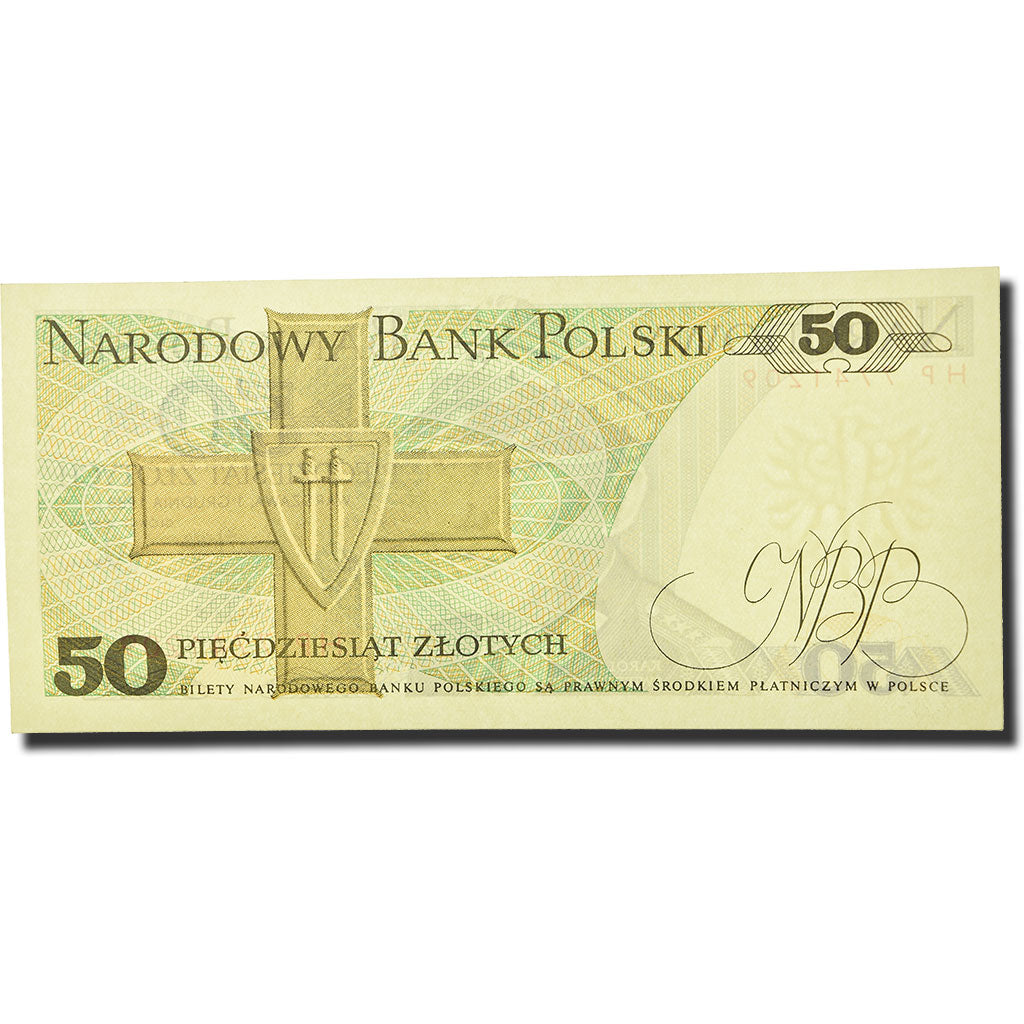 Biljet, Polen, 50 Zlotych, 1974-1976, 1988-12-01, KM:142c, SUP