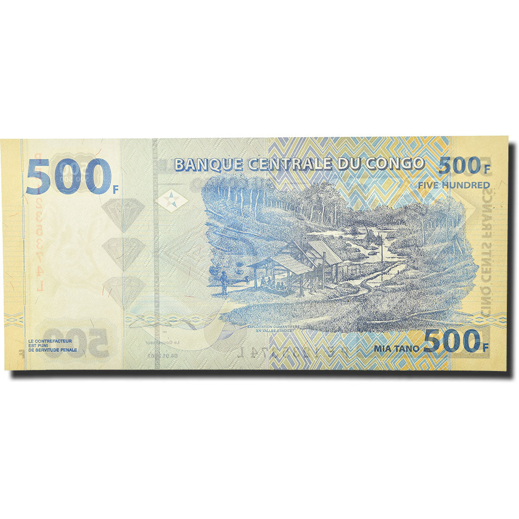 Billet, Congo Democratic Republic, 500 Francs, 2003, 2002-01-04, KM:96a, SPL