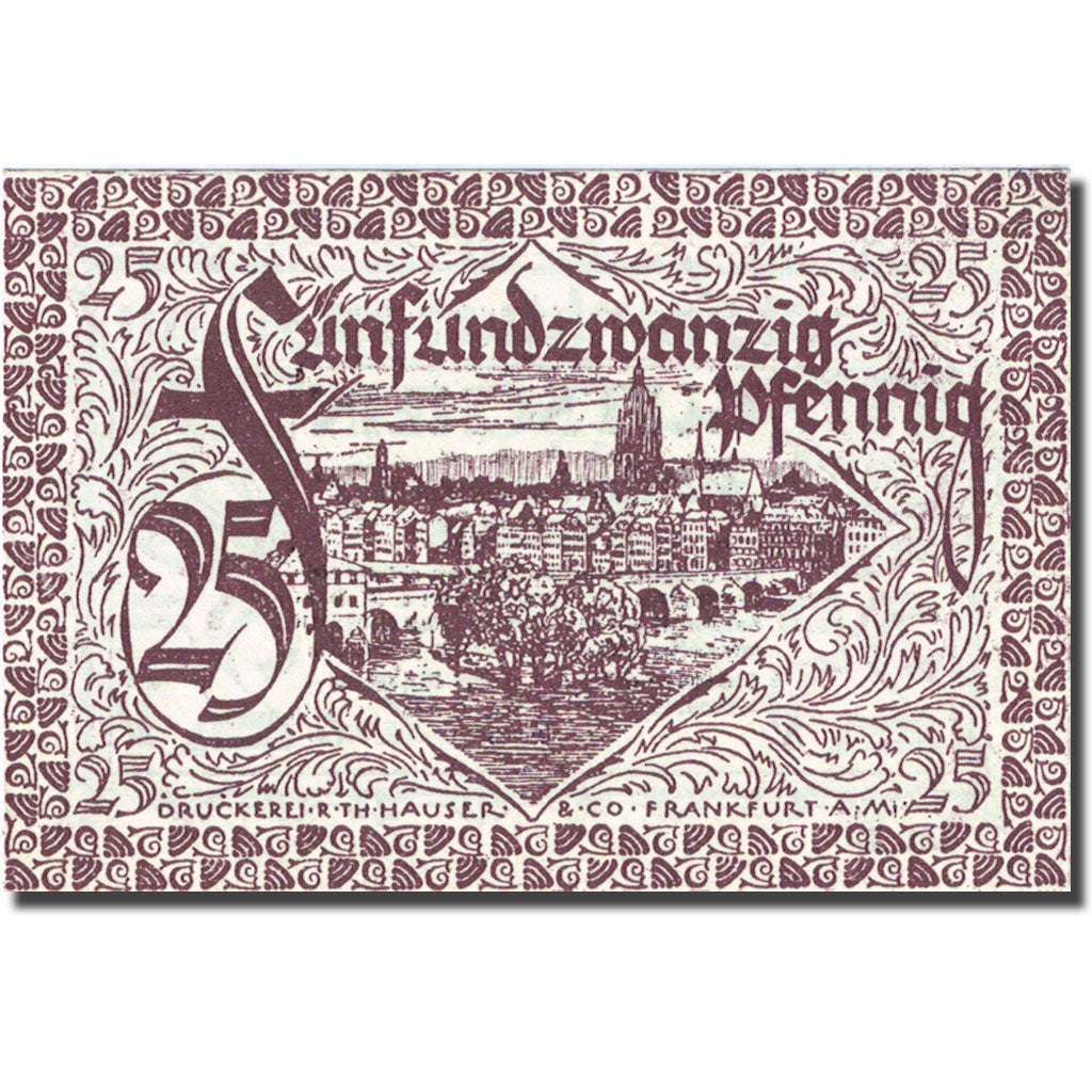 Banconote, Germania, Frankfurt, 25 Pfennig, village 1919-11-01, SPL Mehl F16.2a