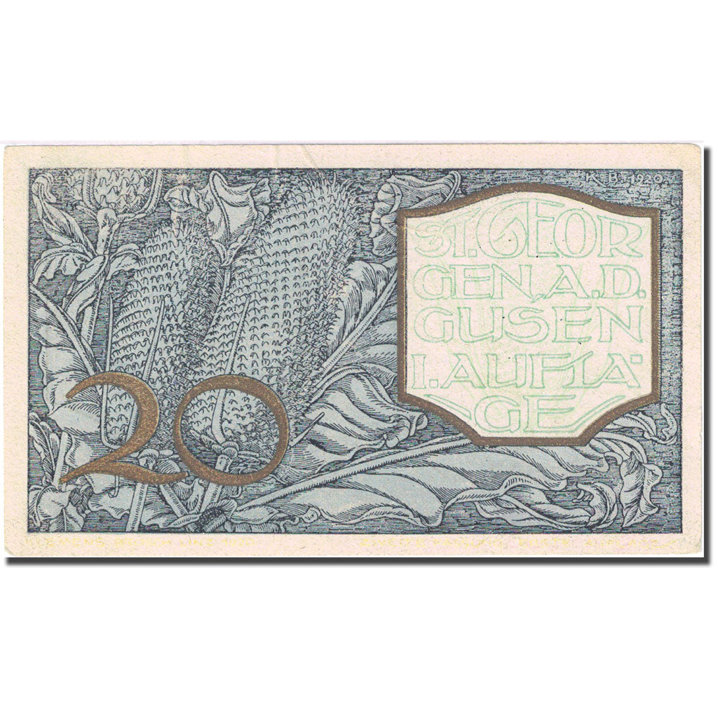 Geldschein, Deutschland, St Georgen, 20 Pfennig, lac, VZ, Mehl:FS 886 IIIe