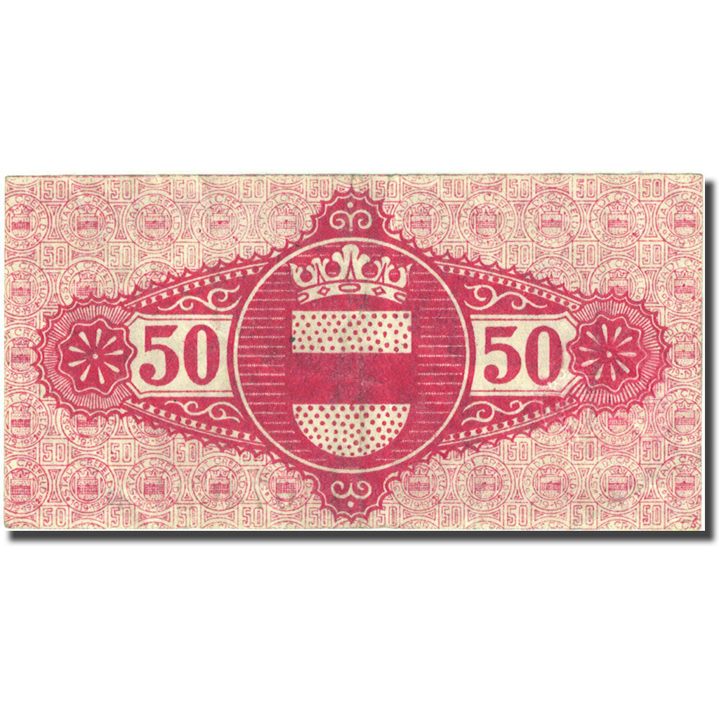Banconote, Germania, Crefeld, 50 Pfennig, Blason, 1922-03-31, BB Mehl C29.4