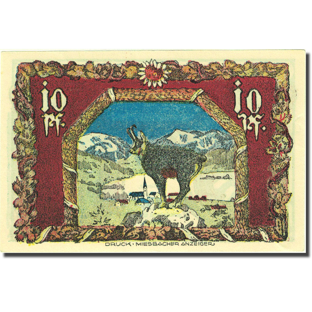 Geldschein, Deutschland, Schliersee, 10 Pfennig château 1921 UNC(63) Mehl 1182.1