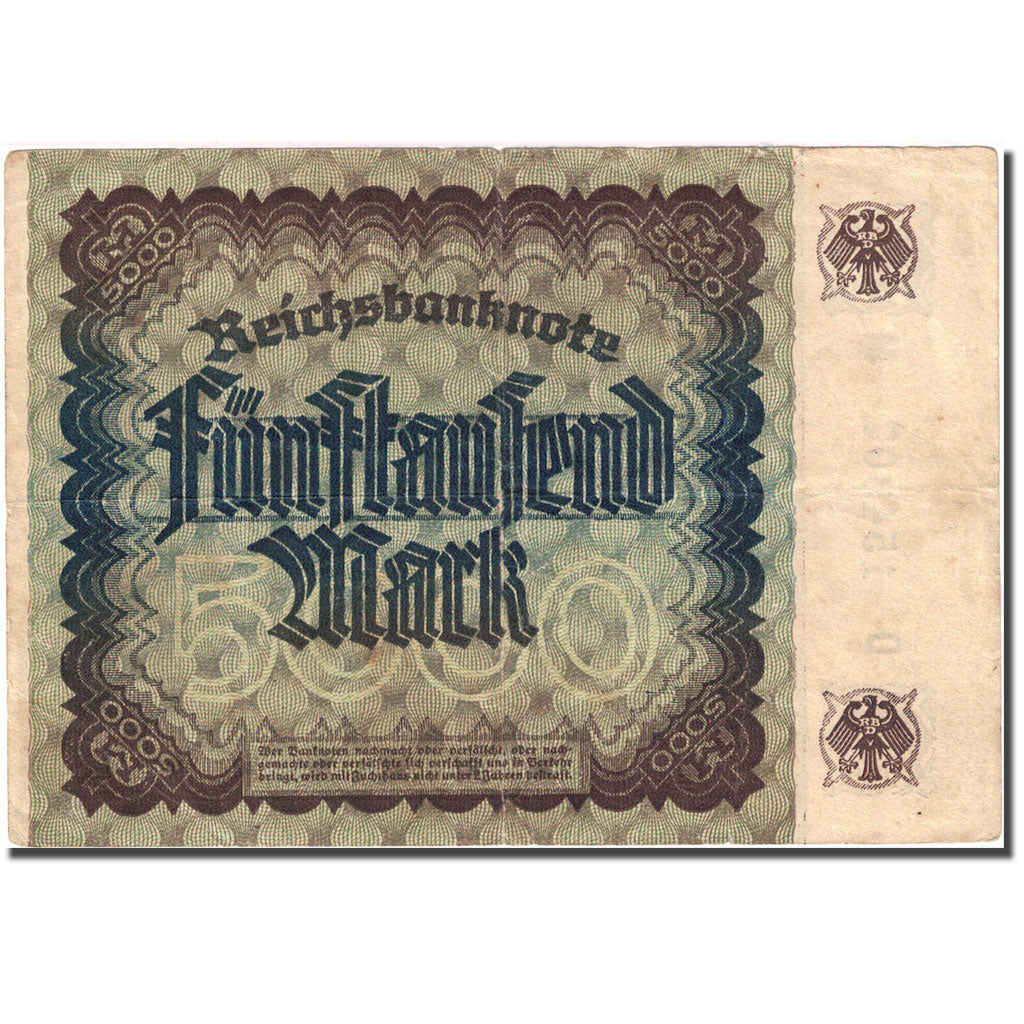 Nota, Alemanha, 5000 Mark, 1922, 1922-12-02, KM:81a, VF(20-25)