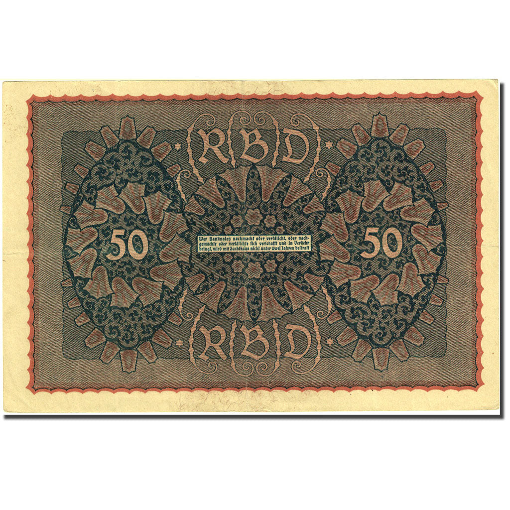 Geldschein, Deutschland, 50 Mark, 1915-1919, 1919-06-24, KM:66, VZ