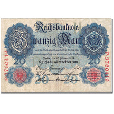 Banknote, Germany, 20 Mark, 1914, 1914-02-19, KM:46b, EF(40-45)