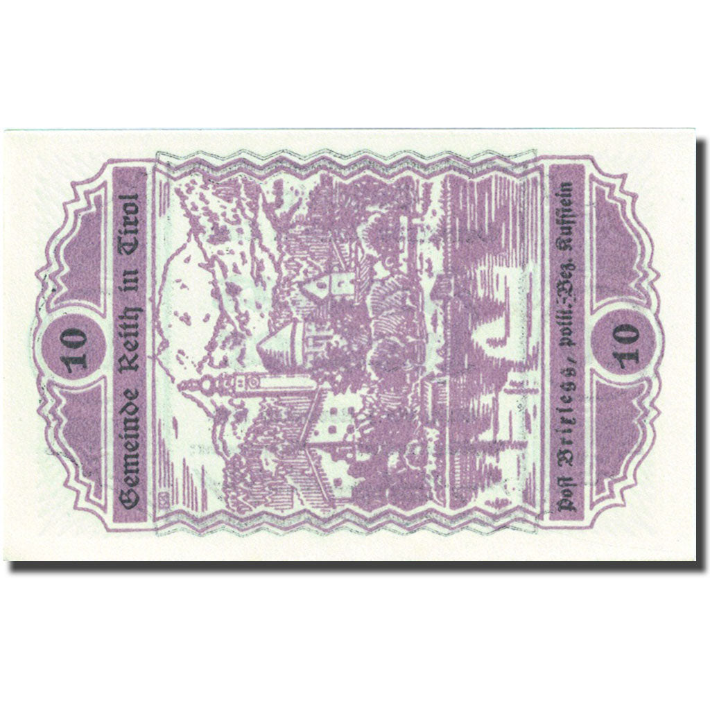 Banknote, Austria, Reith, 10 Heller, village 1920-11-01 UNC(63), Mehl:FS 831a