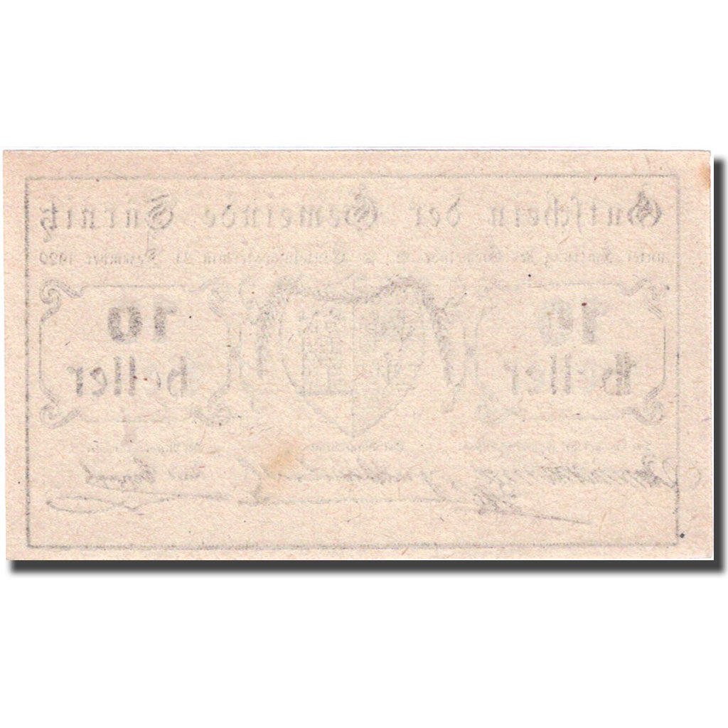 Banconote, Austria, Türnitz, 10 Heller, Blason 1920-12-31, SPL, Mehl:FS 1086a