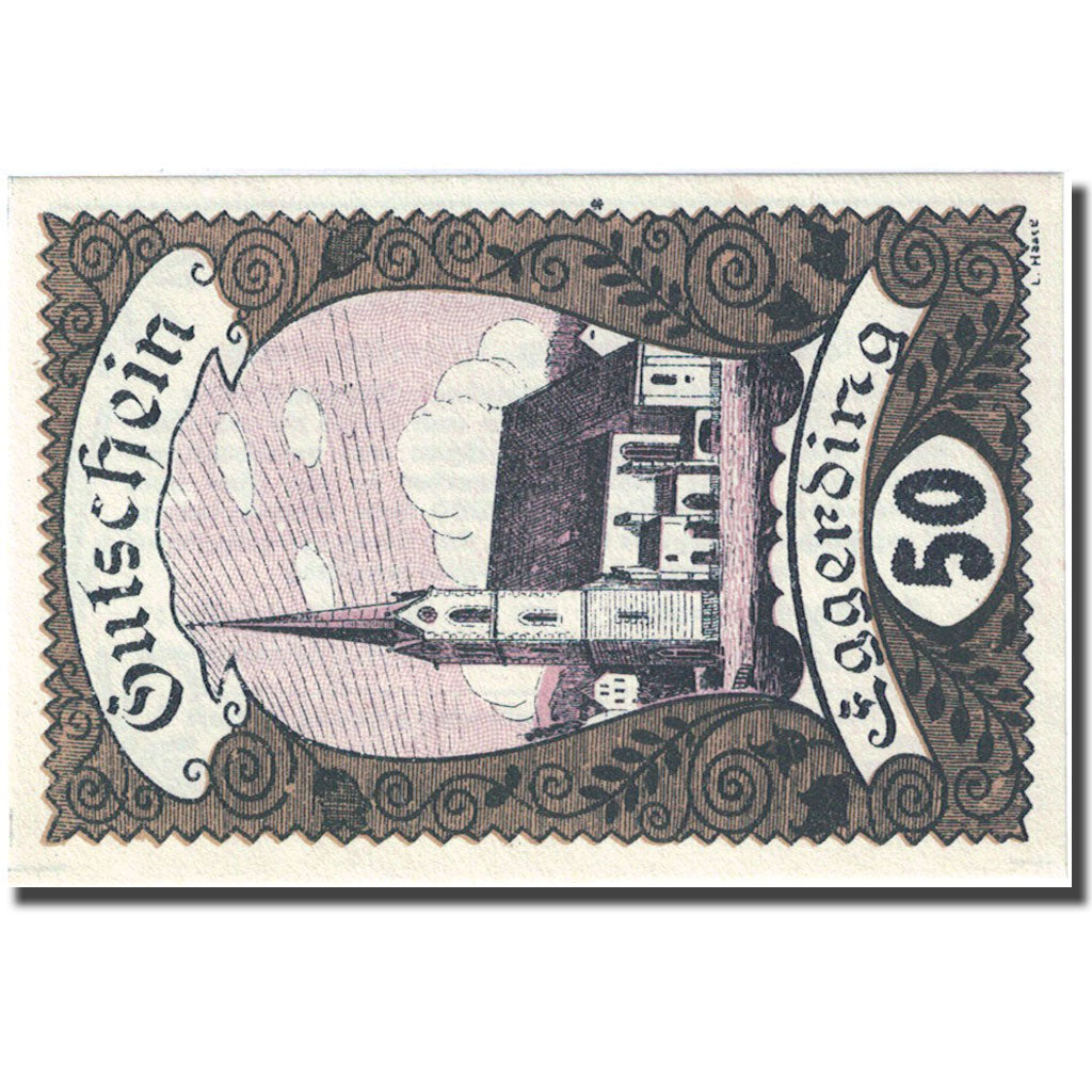 Geldschein, Österreich, Eggerding, 50 Heller, Eglise 1920-12-31, UNZ- FS 166a