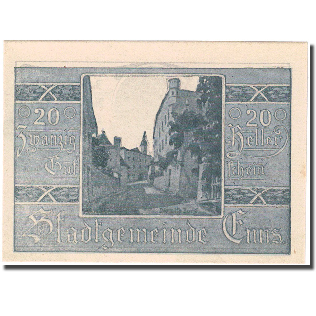 Banknote, Austria, Enns, 20 Heller, village 1920-12-31, UNC(63), Mehl:FS 174IIa