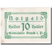 Banknote, Austria, Bruck, 10 Heller, valeur faciale 1920-12-31 UNC(63) FS 107IIb