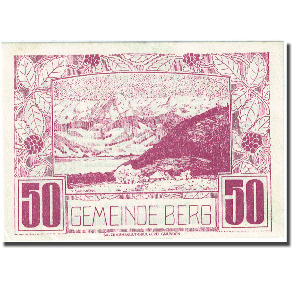 Banknote, Austria, Berg, 50 Heller, montagne 1920-06-27 AU(55-58) FS 81a