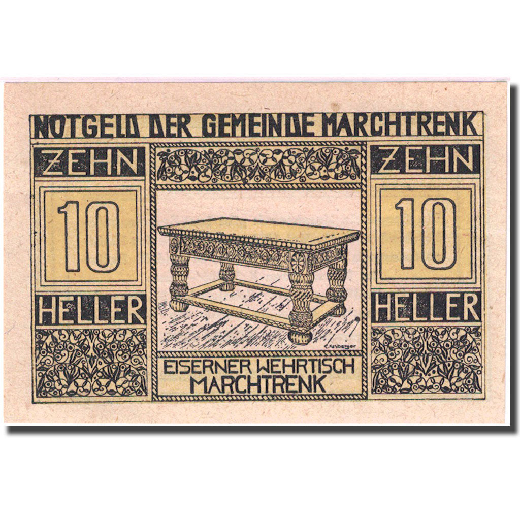 Banknote, Austria, marchtrenk, 10 Heller, table 1920-12-31 UNC(63) FS 581b