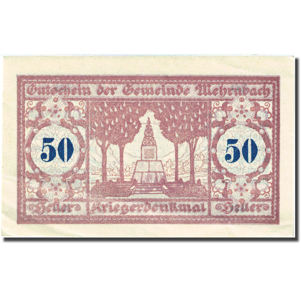 Banknote, Austria, Mehrnbach, 50 Heller, Monument 1920-12-31, AU(50-53) FS 604.3