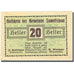 Banknote, Austria, Tumeltsham, 20 Heller, valeur faciale, 1920 UNC(63) FS 1085Ia