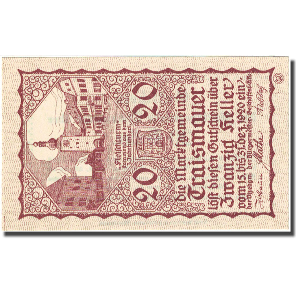 Banknote, Austria, Traismauer, 20 Heller, village 1920-12-31, UNC(63) FS 1078II