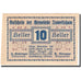 Banknote, Austria, Tumeltsham, 10 Heller, valeur faciale 1920 UNC(63) FS 1085Ib