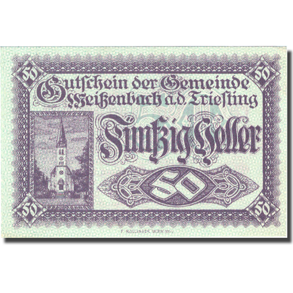 Geldschein, Österreich, Altenmarkt  an der Triesting 50 Heller 1920 UNZ FS 1155a