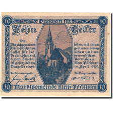 Banknote, Austria, Klein-Pochlarn, 10 Heller, Eglise, 1920 UNC(63) Mehl:FS 457a