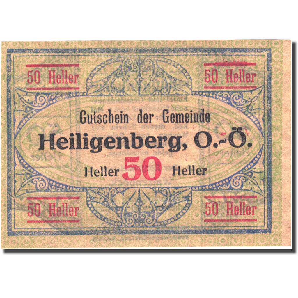 Banknote, Austria, Heiligenberg, 50 Heller 1920-05-04 UNC(63) Mehl:FS 361Ia