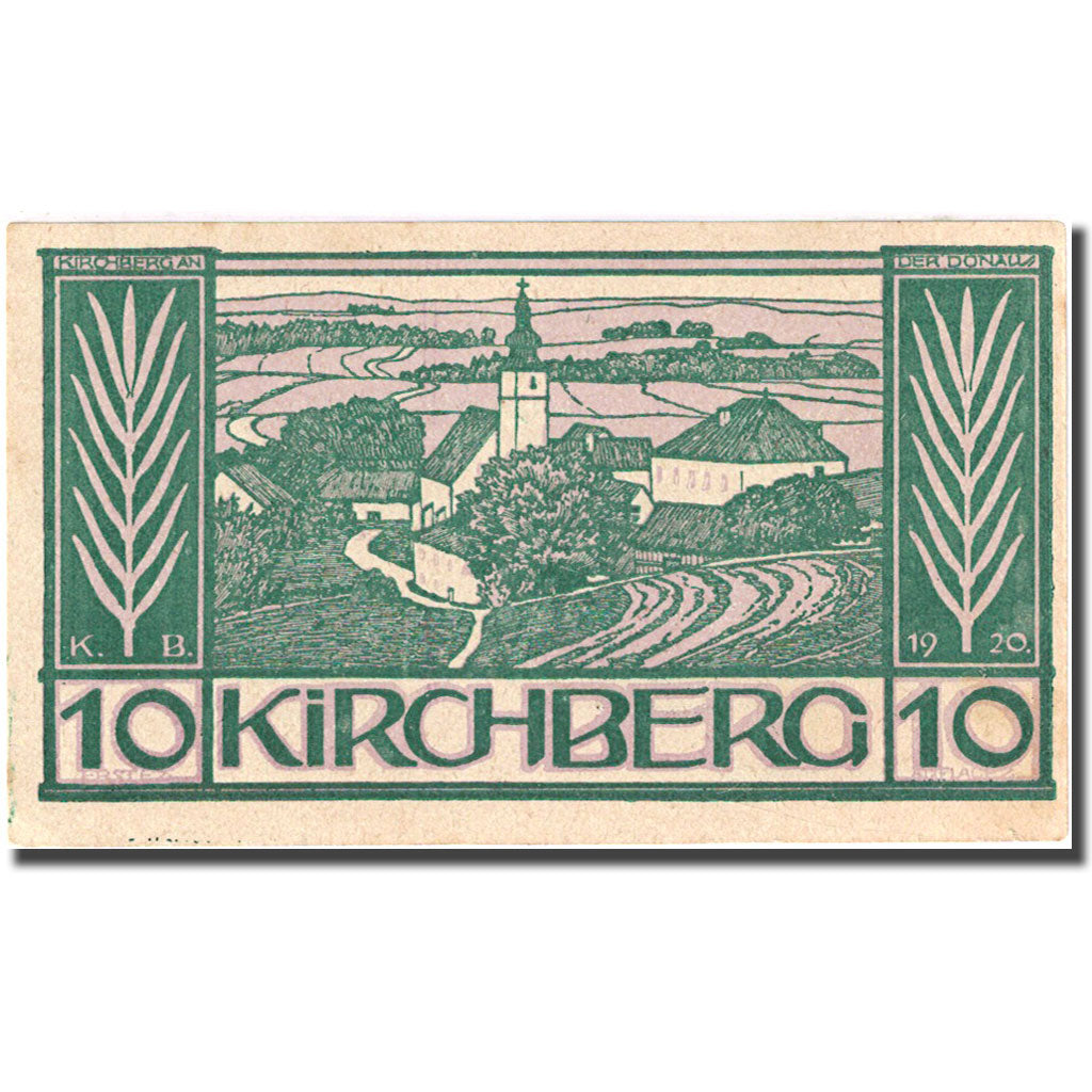 Banknote, Austria, Kirchberg, 10 Heller, Eglise, 1920 AU(55-58) Mehl:FS 441b