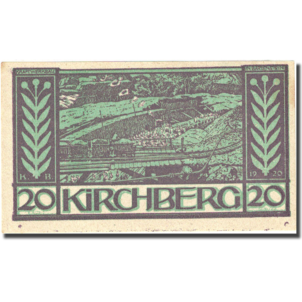 Banconote, Austria, Kirchberg, 20 Heller, train 1920-12-31 SPL, Mehl:FS 441d